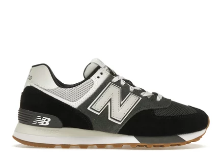 Женские кроссовки New Balance 574, серо-черно-белые
