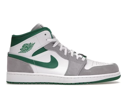 Jordan 1 Mid SE Grey Green white/neutral grey-lucky green