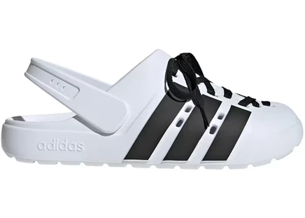 Мужские сланцы Adidas Adilette Clog 2.0, бело-черные