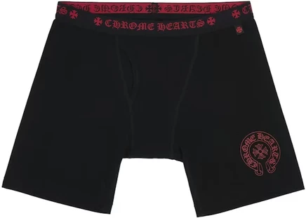 Мужские боксеры Chrome Hearts удлиненные, черно-красные