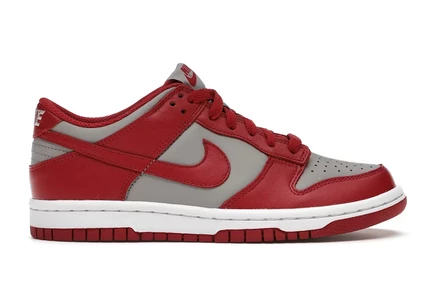 Детские кроссовки Nike Dunk Low UNLV (GS), серо-красно-белые