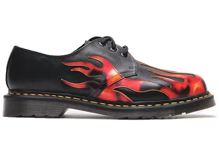 Туфли Dr. Martens 1461, кожаные, черно-красно-желтые