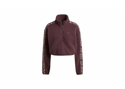 Женский укороченный топ Adidas Essentials 3-Stripes, коричневый/белый