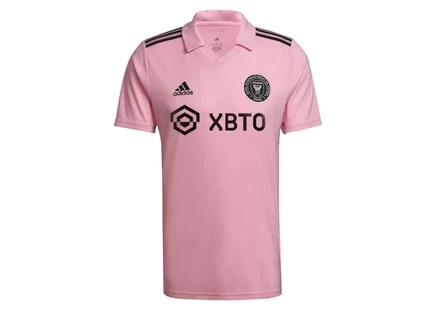 Мужская игровая футболка adidas Inter Miami Lionel Messi 22/23, розово-черная