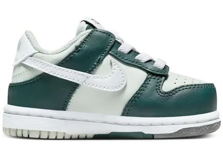 Детские кроссовки Nike Dunk Low Split, темно-зеленые/белые
