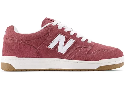 Кроссовки New Balance 480, красно-коричневые/белые