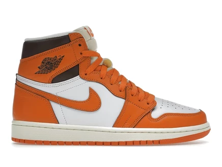 Женские кроссовки Jordan 1 Retro High OG Starfish, белые/оранжевые/коричневые
