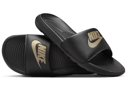 Мужские шлепанцы Nike Victori One Slide, черно-золотые