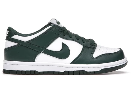 Nike Dunk Low Michigan State (GS) white/team green/white (2)