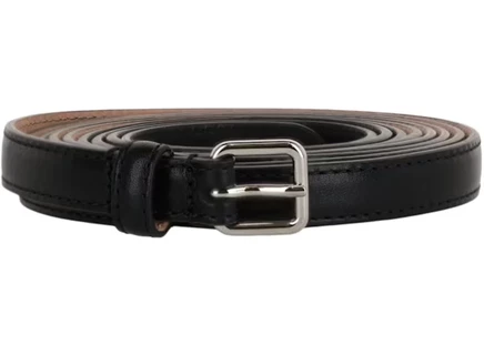 Женский ремень Alexander McQueen Skinny Double, черный