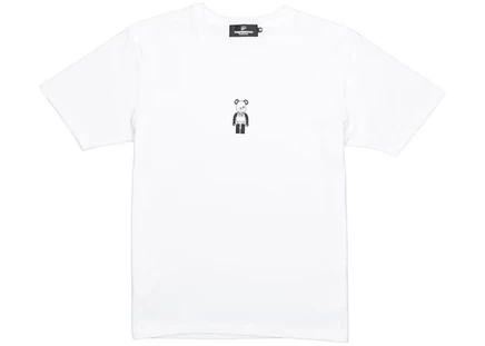 Мужская футболка Medicom Bearbrick x Fragment Design, белая