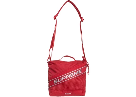 Унисекс сумка через плечо Supreme Logo Shoulder Bag, красная