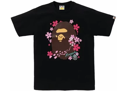 Мужская футболка Bape Sakura Ape Head, черная