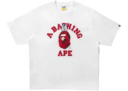 Мужская футболка Bape Wolf Chan Bang Chan, бело-красная