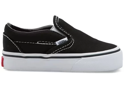 Детские слипоны Vans Classic Slip-On, черно-белые
