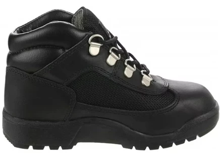 Детские ботинки Timberland Field Boot Mid на шнуровке, черные
