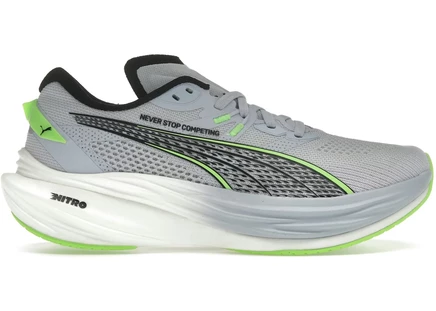 Женские кроссовки Puma Deviate Nitro 3 HYROX, зелено-серые