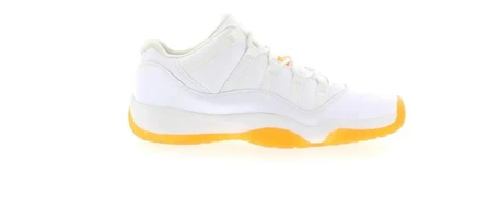 Детские кроссовки Jordan 11 Low Citrus, бело-цитрусовые