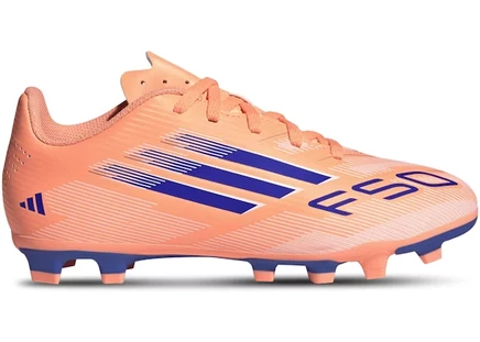 Детские бутсы adidas F50 Coral Blaze, оранжево-голубые
