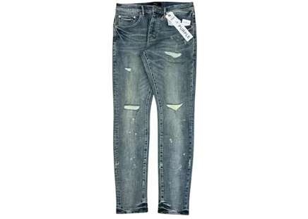 Мужские джинсы Purple brand Worn Indigo, светло-индиго