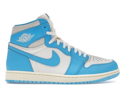 Мужские кроссовки Jordan 1 Retro High OG UNC Reimagined, темно-пудрово-голубые/молочные