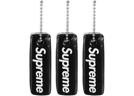 Унисекс набор брелоков Supreme Floating (3 шт.), черные