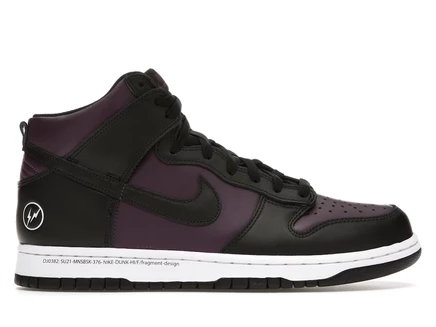 Мужские кеды Nike Dunk High Fragment, винно-черно-белые