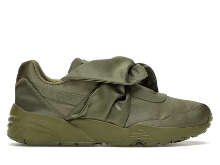 Женские кроссовки Puma Bow Rihanna Fenty, оливковые