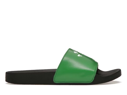 Мужские шлепанцы Bape College Slide, черно-зеленые