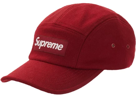Кепка Supreme Wool Camp Cap, красная