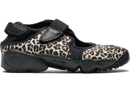 Женские кроссовки Nike Air Rift Breathe Leopard, черно-бежевые