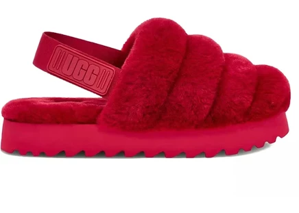 Женские тапочки Ugg Super Fluff, красные