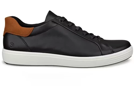Мужские кроссовки Ecco Soft 7, черно-коричневые/белые