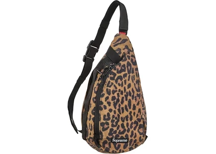 Унисекс сумка через плечо Supreme Sling Bag, леопардовая