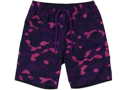 Мужские реверсивные шорты Bape Shark, фиолетово-синие