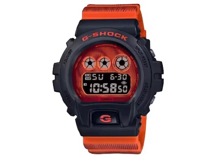 Мужские часы Casio G-Shock DW-6900TD-4, красный циферблат