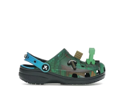 Детские кроксы Crocs Classic Clog Minecraft, темно-зеленые
