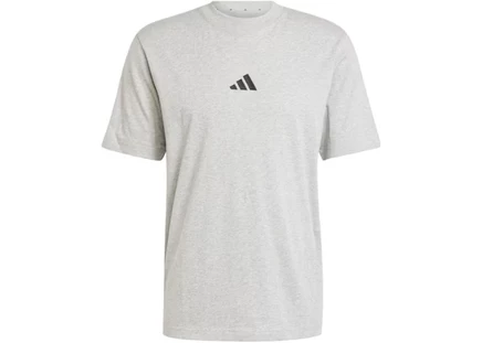 Мужская футболка Adidas Essentials Small Logo, серый меланж/черный