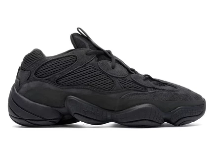 Мужские кроссовки adidas yeezy 500 utility black, черные