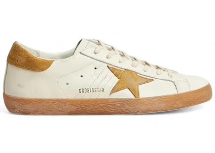 Мужские кроссовки Golden Goose Super-Star, белые/охра