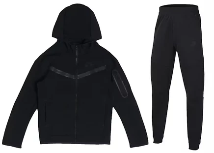 Детский комплект Nike Tech Fleece на молнии, черный