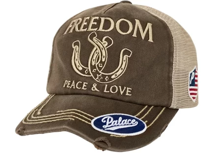 Мужская кепка Palace Freedom тракер, коричневая