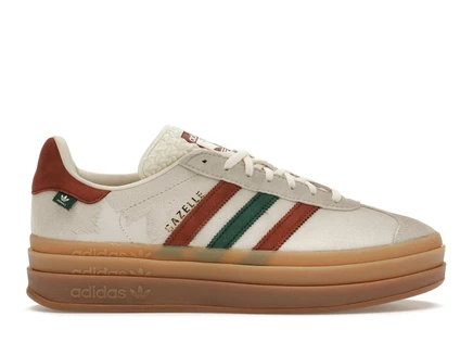 Женские кроссовки Adidas Gazelle Bold Maple Leaf, кремовые