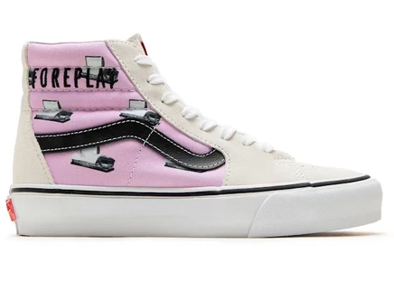 Мужские высокие кеды Vans Sk8-Hi LX, бело-розовые