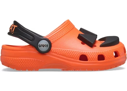 Детские сабо Crocs Classic Clog Jack-O-Lantern, оранжево-коралловые