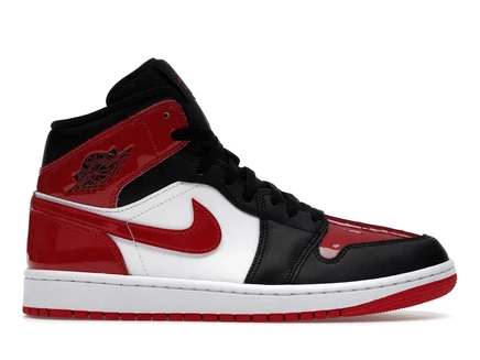 Мужские кроссовки Jordan 1 Mid Bred, черно‑красные