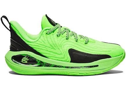 Детские кроссовки Under Armour Curry Flow 12, черно-зеленые