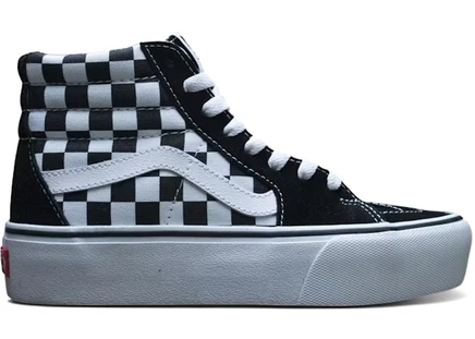 Женские кроссовки Vans Sk8-Hi Platform 2, шахматные/белые