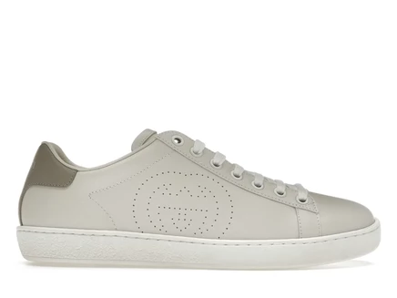 Женские кроссовки Gucci Ace Perforated Interlocking G, белые