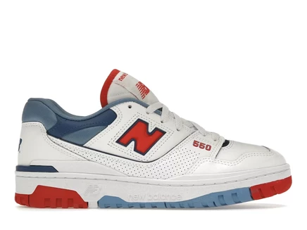 Мужские кроссовки new balance 550, белые/красные/синие